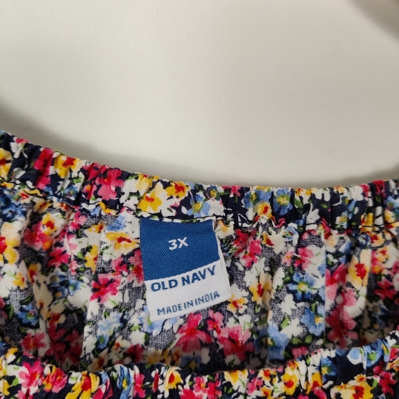 Old Navy Women's Colorful Floral Blouse Size 3X Bohemian Cottagecore Boho - Picture 4 of 10
